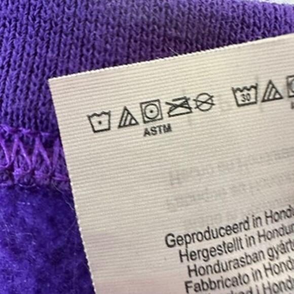 Gildan Vintage Cat Sweatshirt Purple Crew Neck Long Sleeve SMALL One of a Kind - Picture 9 of 11